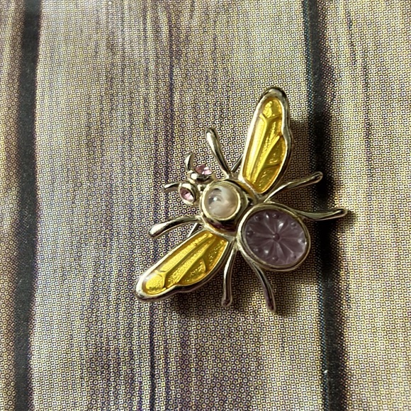 Firefly Purple & Yellow Brooche, OS - Picture 5 of 5